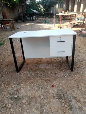 Office Desk With Metallic Stands