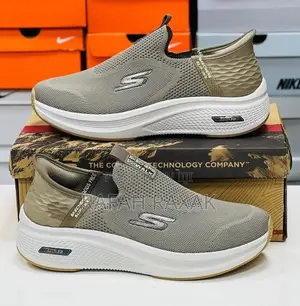 Original Men’S Khaki Skechers Go Walk Arch Fit Slip-ins Walking Shoes