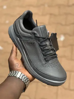 Original Men’S Grey Leather Ecco Casual Core Golf Sneakers