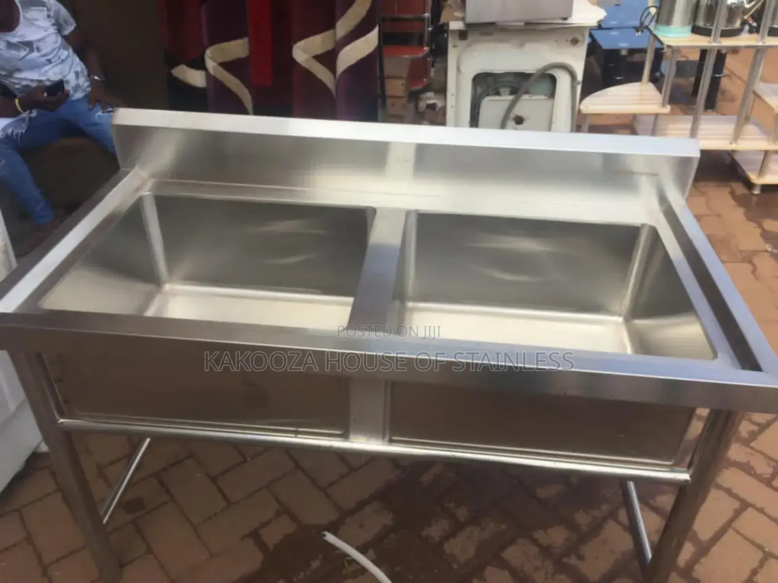 Commercial Washing Sink Dable Bowl With Stand
