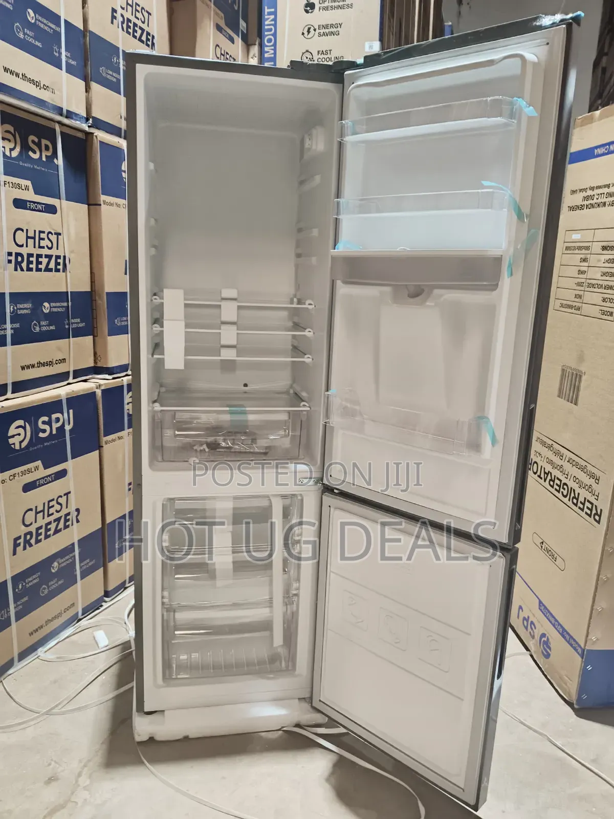 Spj 379l Double Door Refrigerator With Integrated Water Dispenser