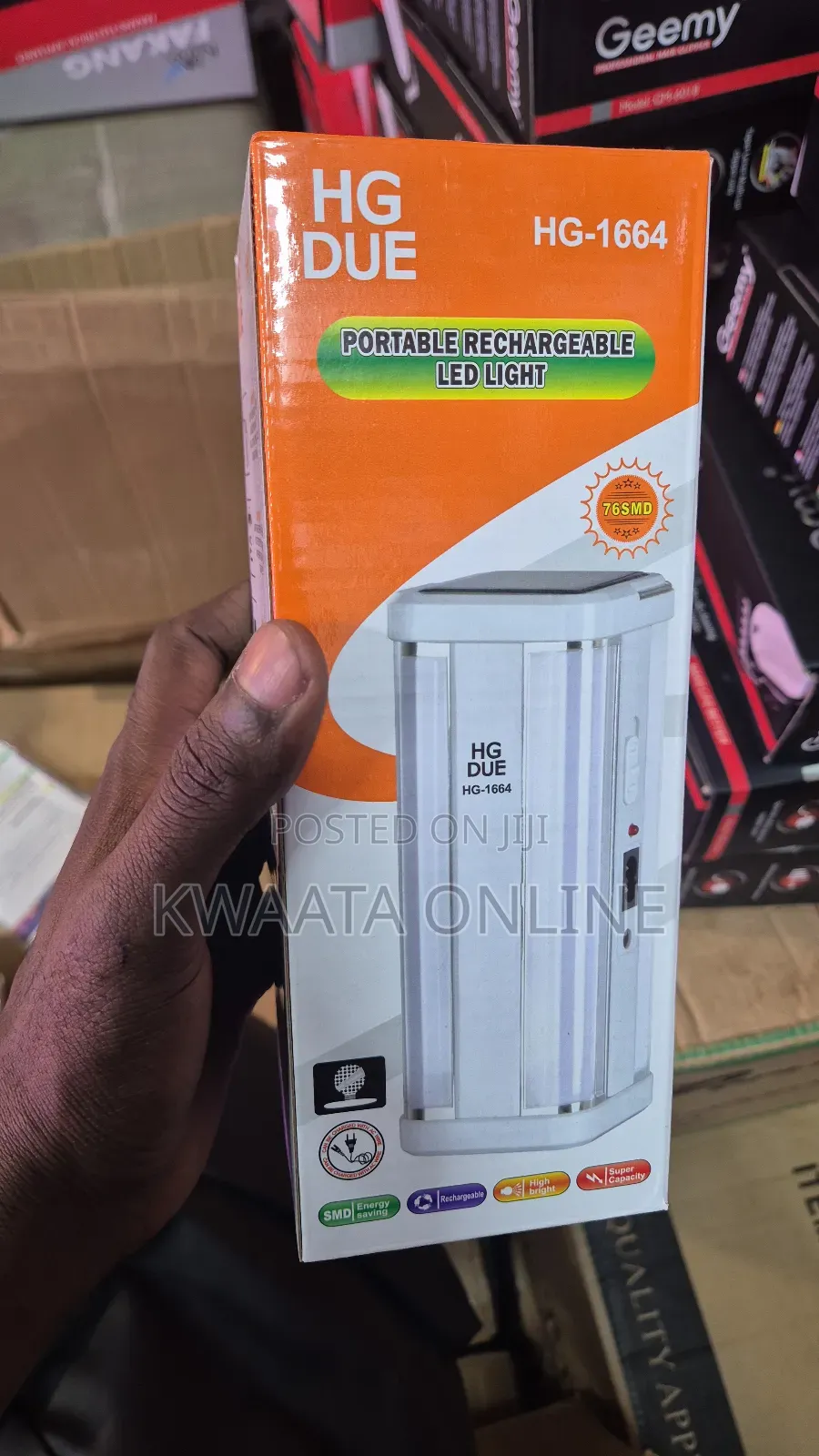 Hg Due Portable Rechargeable Led Light, Long Battery Life, Emergency