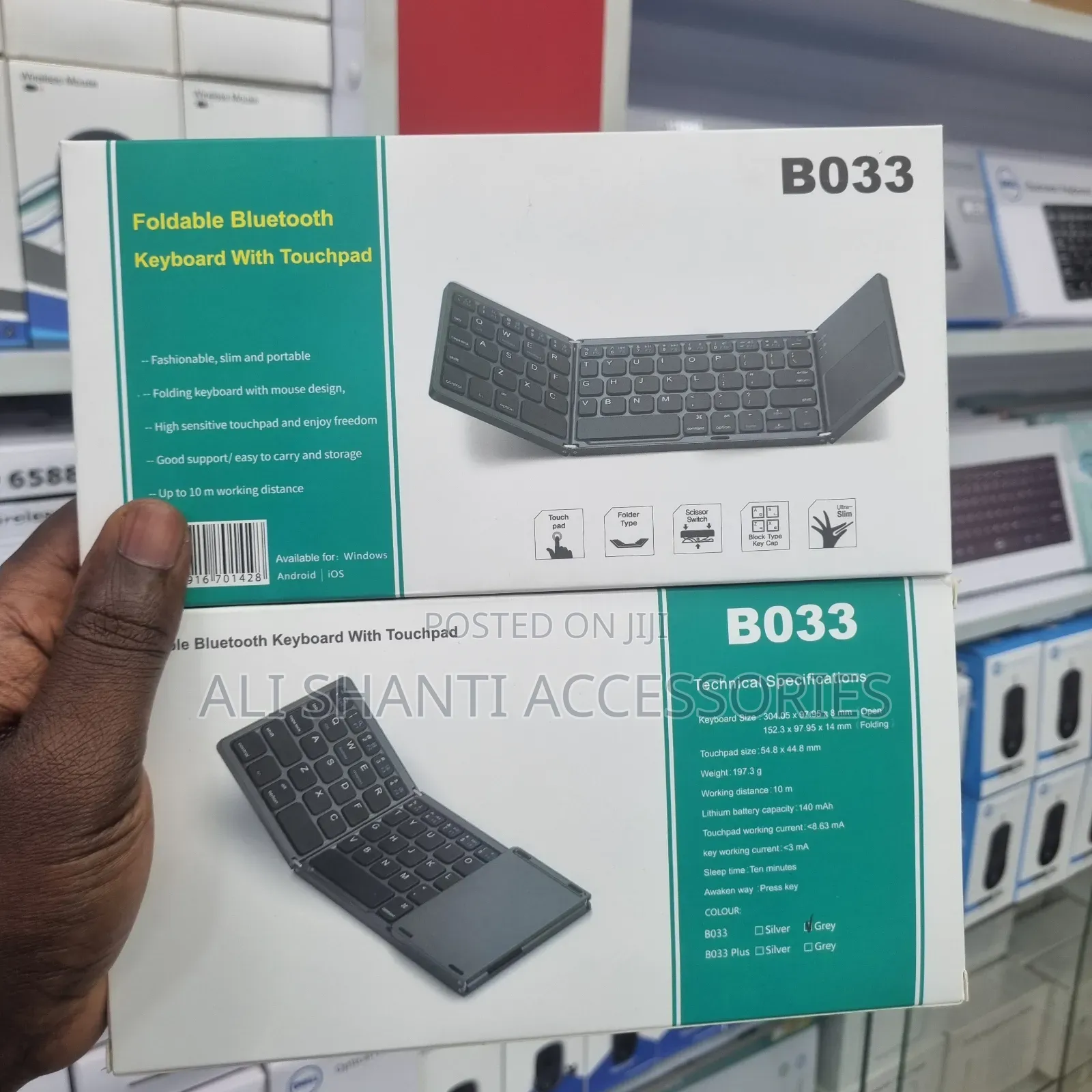 Portable Foldable Wireless Keyboard With Mouse Pad