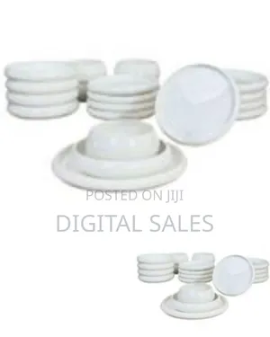 24-Piece Modern White Ceramic Dinnerware Set