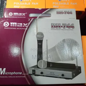 Max Dh-744 VHF Twin Wireless Microphone