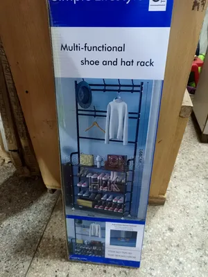 Simple Lifestyle 5-tier Multi-functional Shoe And Hat Rack.