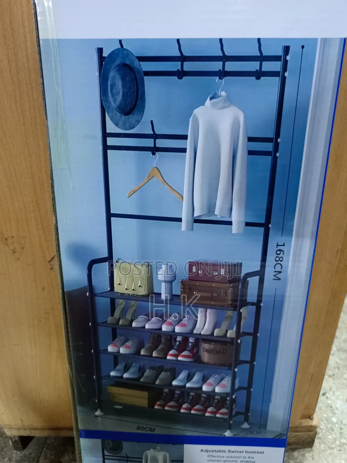 Simple Lifestyle 5-tier Multi-functional Shoe And Hat Rack.