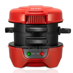 Raf 600w Electric Hamburger Sandwich Maker Toaster Round Barbecue