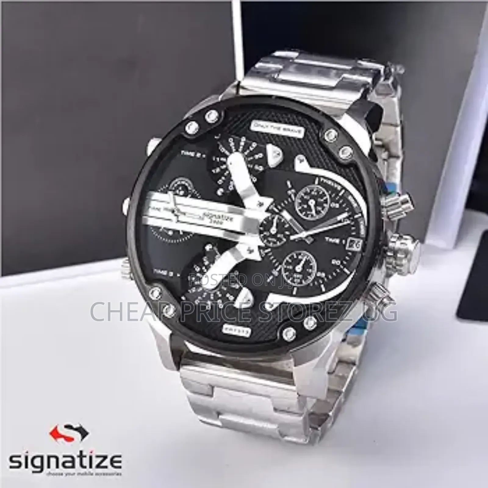 Silver Diesel Watch for Man Silver