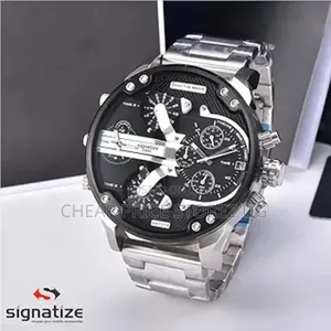 Silver Diesel Watch for Man Silver