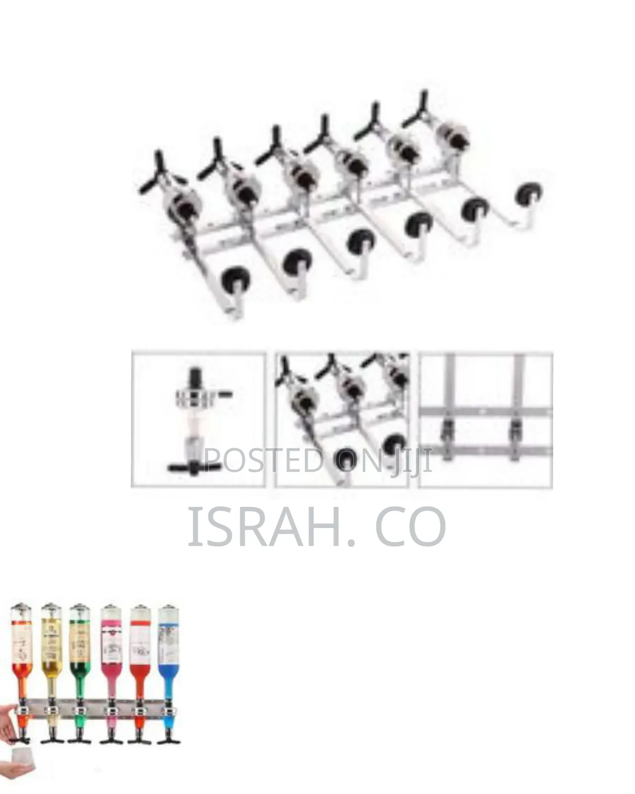 Wall-Mounted 6-Bottle Liquor / Beverage Dispenser