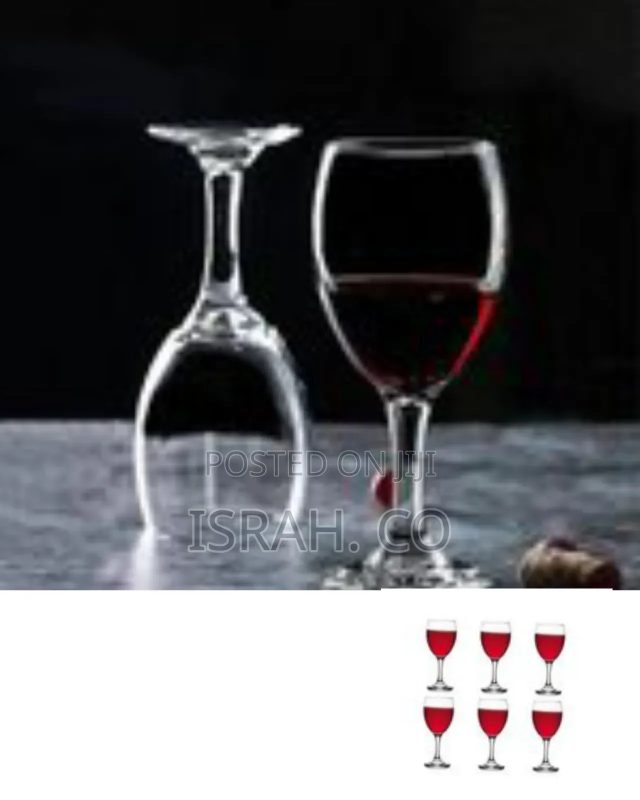 6 Pieces of Strong Wine Glasses