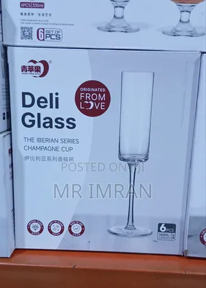 Six Deli Glass the Iberian Series Champagne Cups.