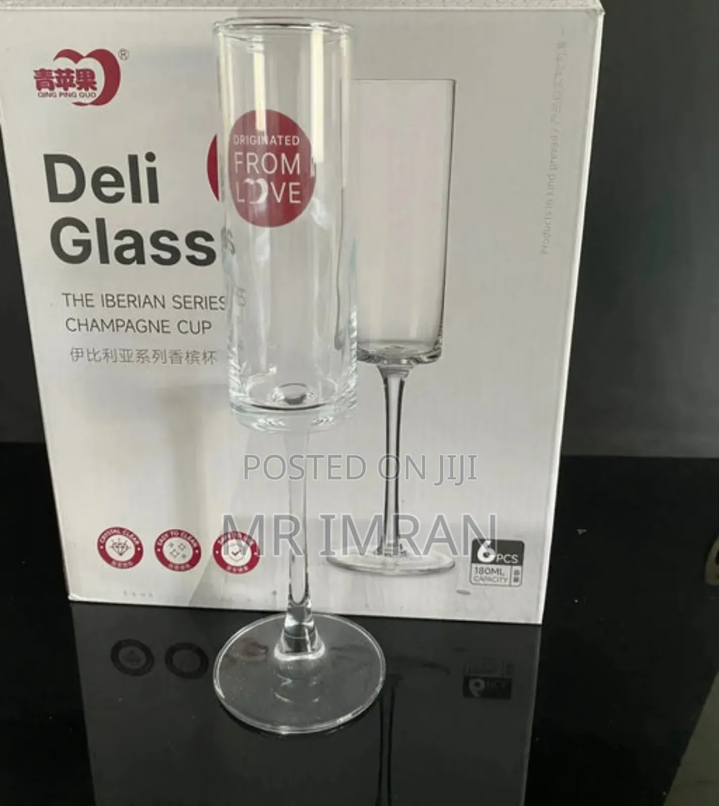 Six Deli Glass the Iberian Series Champagne Cups.