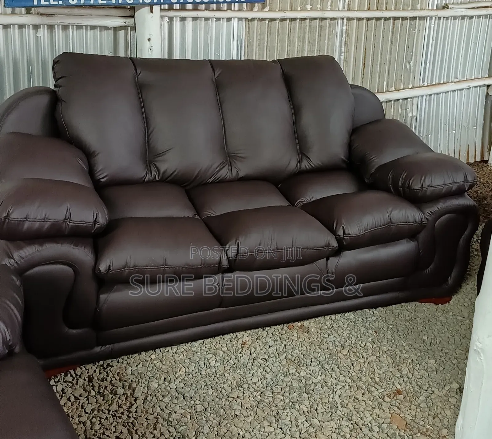 Comfort 7 Sitters Leather Sofa
