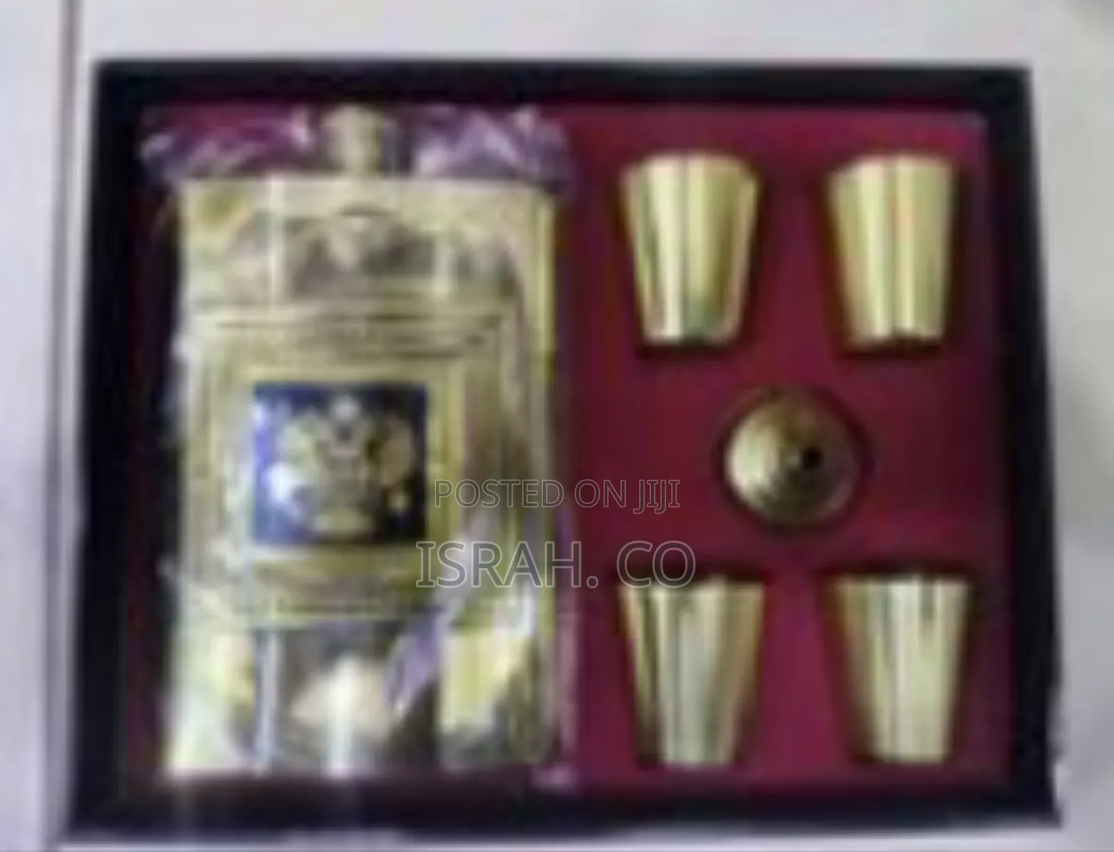 Golden Hip Flask Gift Set