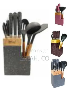 Elegant Kitchen Knife and Utensil Set With Storage