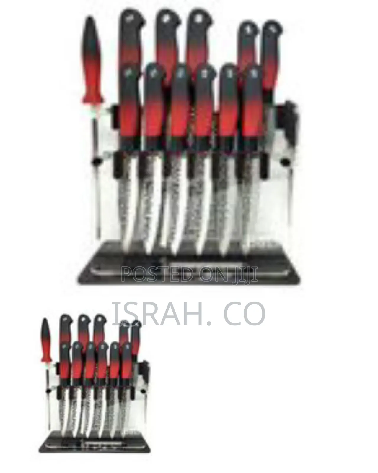 Decorative Kitchen Knife Set With Clear Acrylic Stand