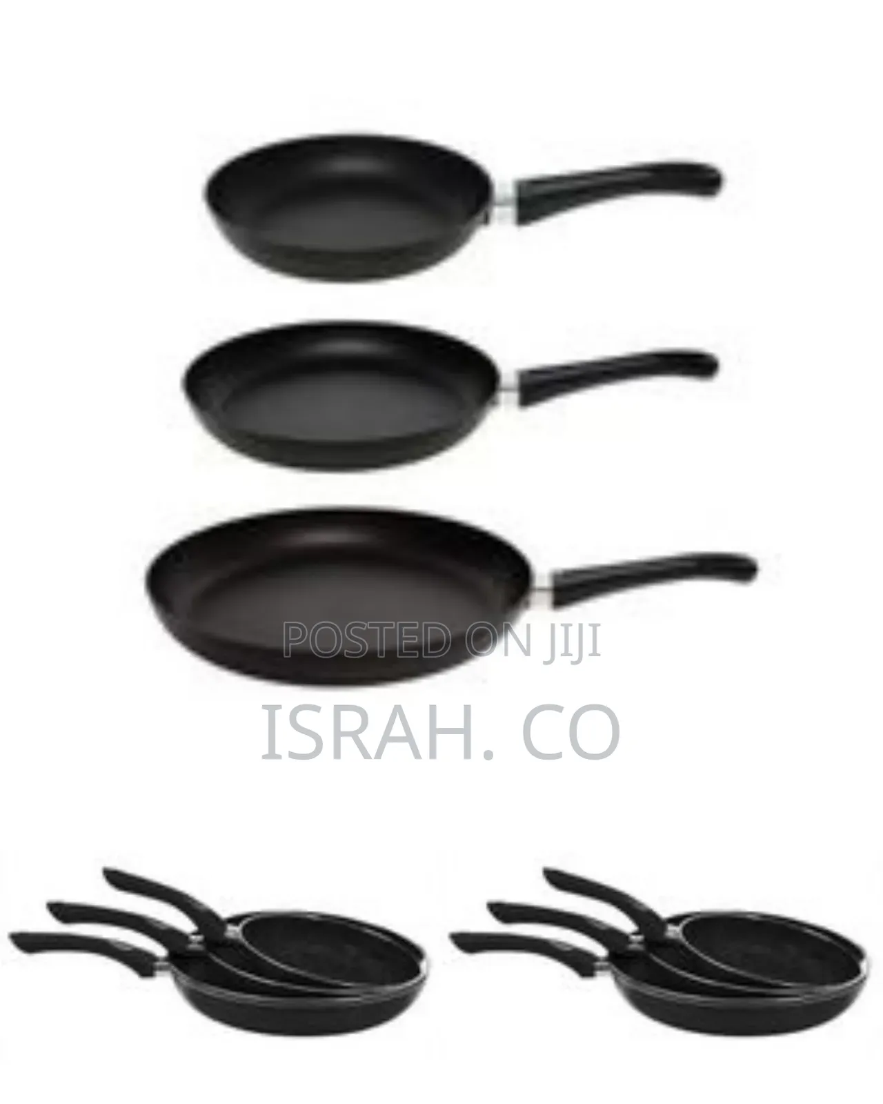 Versatile Set of Three Non-Stick Frying Pans