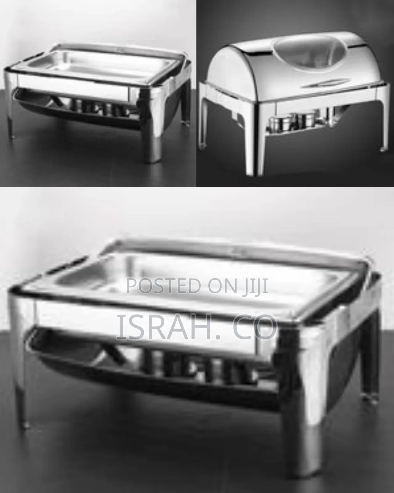 Elegant Stainless Steel Chafing Dish With Glass Viewing Panel