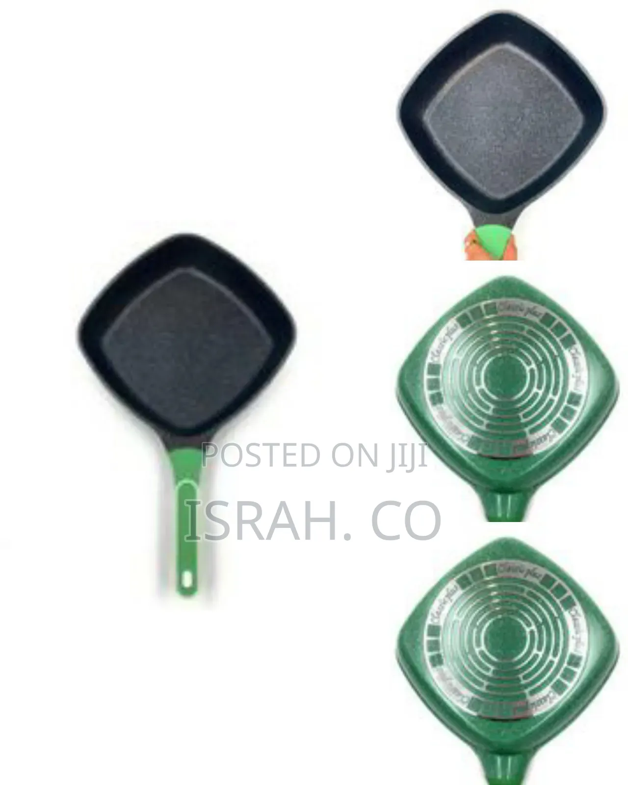 Square Non-Stick Frying Pan With Ergonomic Handle