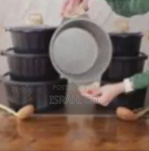 Premium Non-Cooking Pot Set With Wood-Effect Handles and Glass Lids