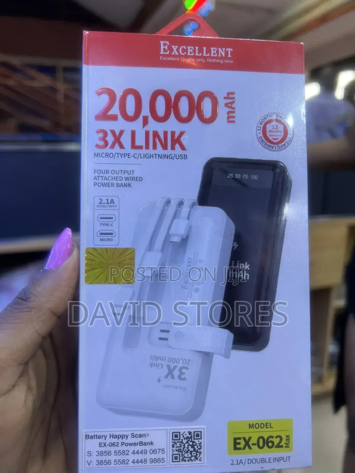 Excellent 20000mah Power Bank Ex‐062max