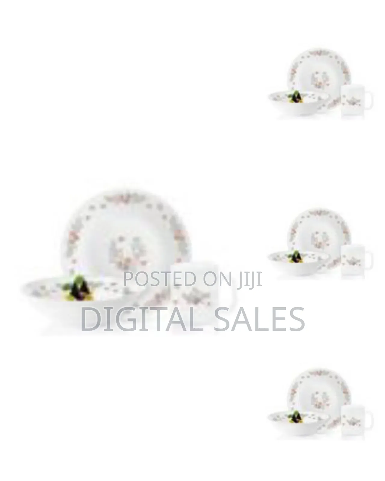 Luminarc 12 Piece Set of Floral Dinnerware - Multicolor