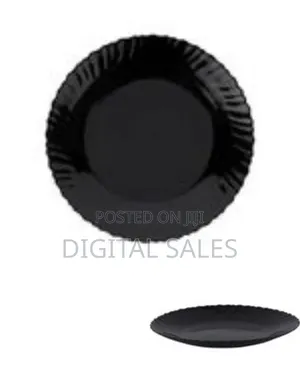 6 Piece Set of Porcelain Dinner Plates With a Wavy Edge