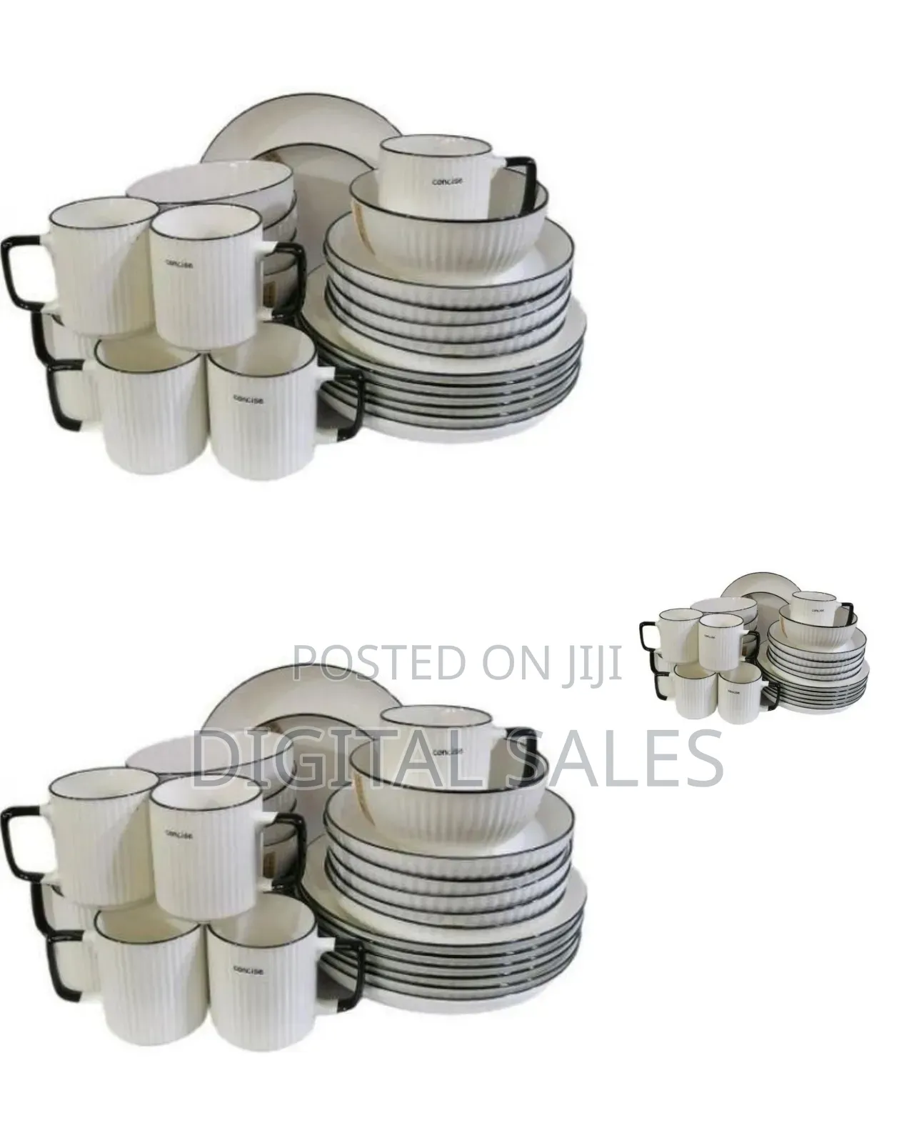 24 Pieces Ceramic Dinnerware Set