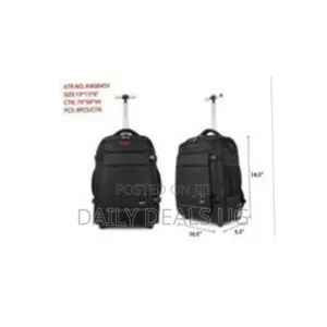 Versatile Wheeled Travel Backpack With Usb Charging Port - Multicolor