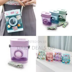 Charming Camera-Shaped Water Bottle With Shoulder Strap - Multicolor