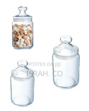 Elegant Glass Storage Jar With Decorative Lid -Multicolor