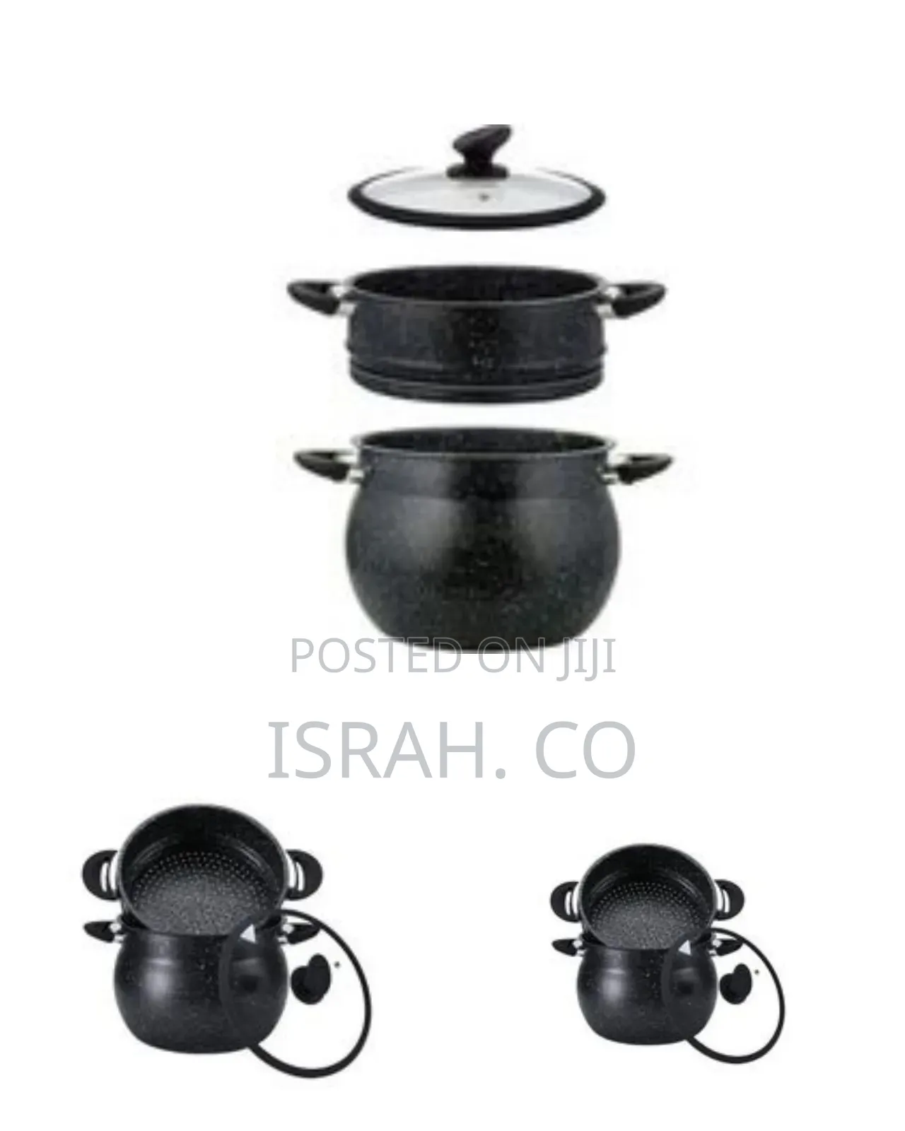 Stainless Steel Marble Coating Steamer Pot