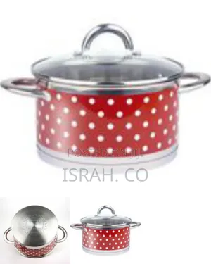 Stylish Polka Dot Cooking Pot Set (Set of 4) - Multicolor