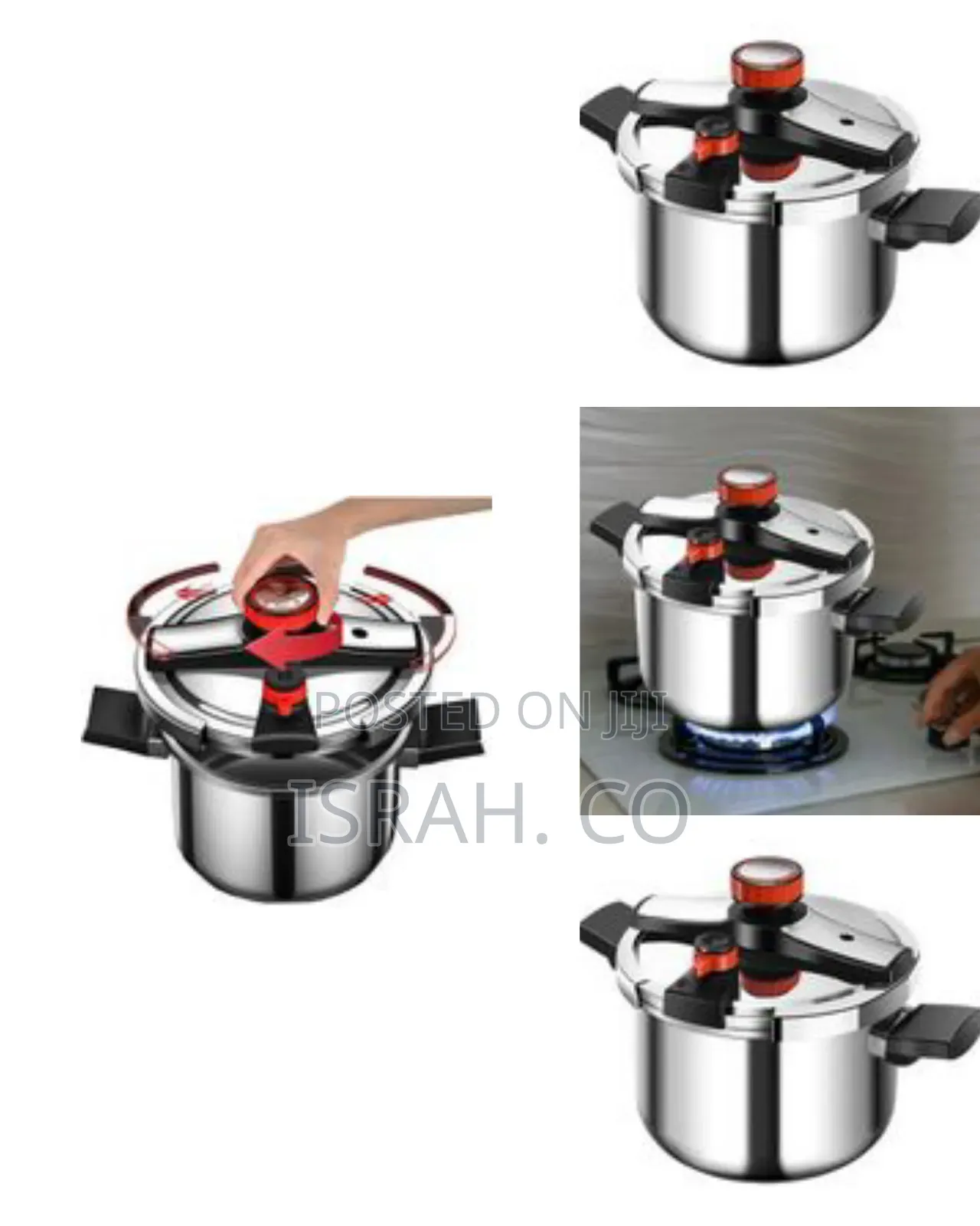Professional Stainless Steel Stovetop Pressure Cooker - Multicolor