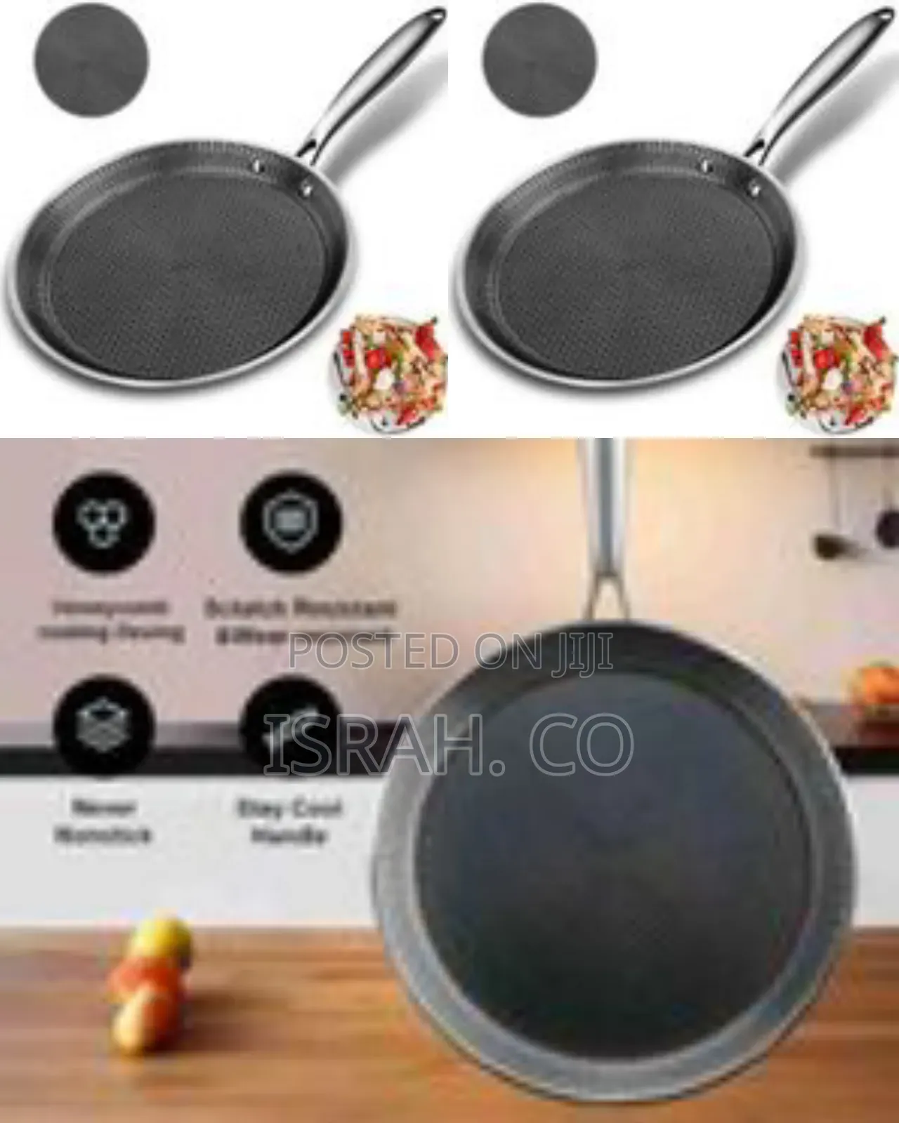 Textured Non-stick Frying Pan / Skillet - Multicolor