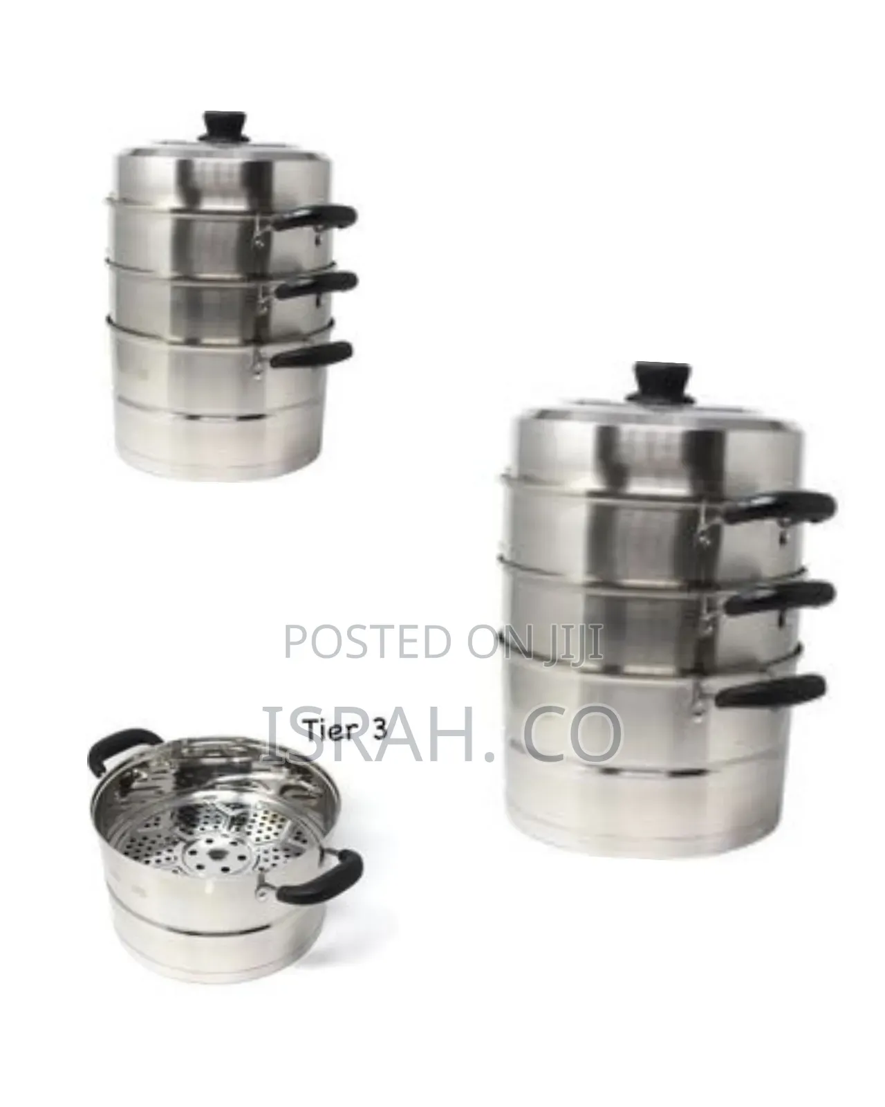 Multi-Tier Stainless Steel Steamer Pot Set - Multcolor