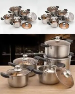 Set Of 10 High Quality Stainless Steel Saucepans