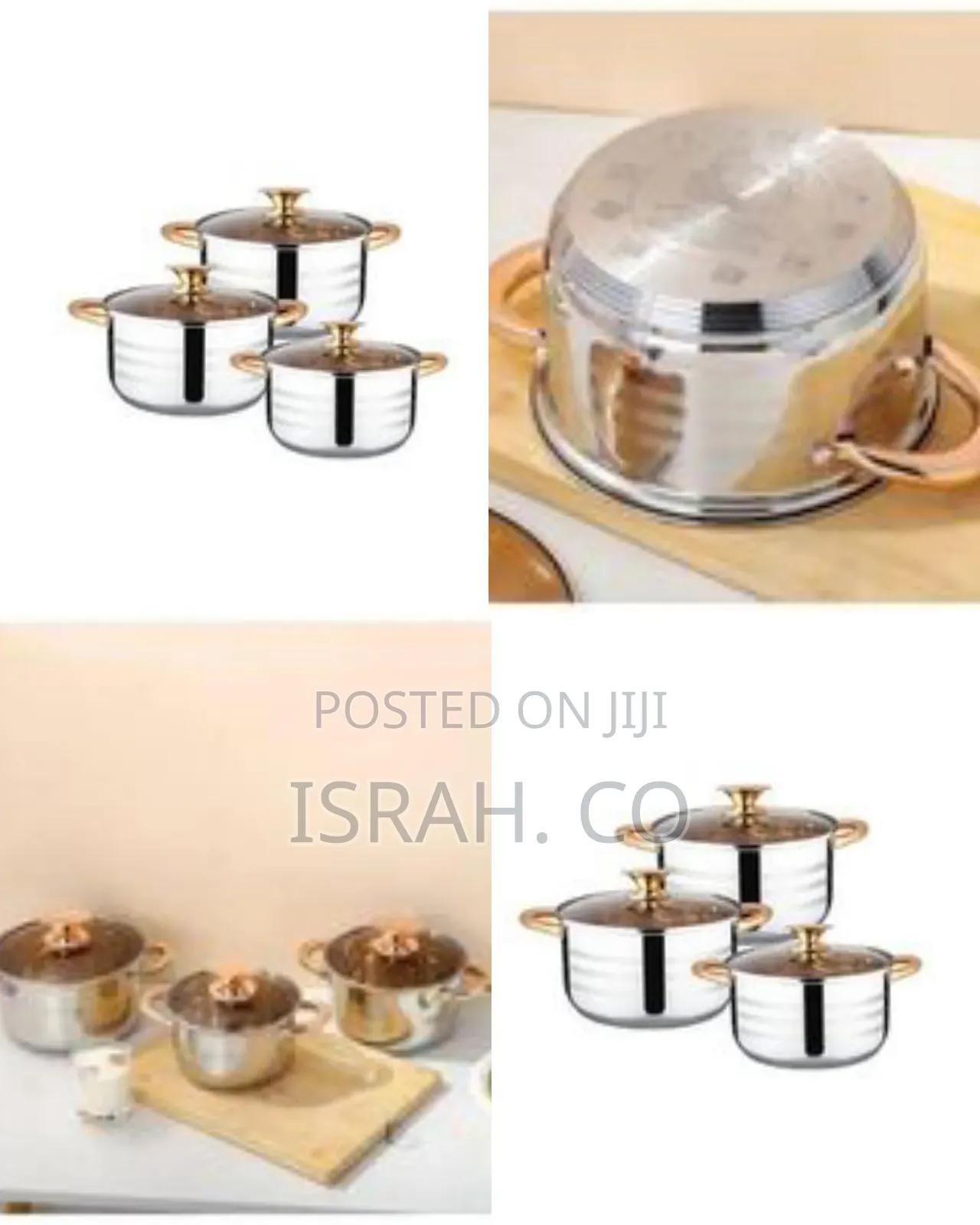 6 Piece Set of Quality Stainless Steel Cookware