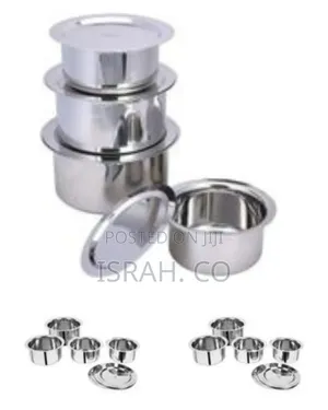8 Piece Set Of Stainless Steel Serving Dishes With Mirror Polish