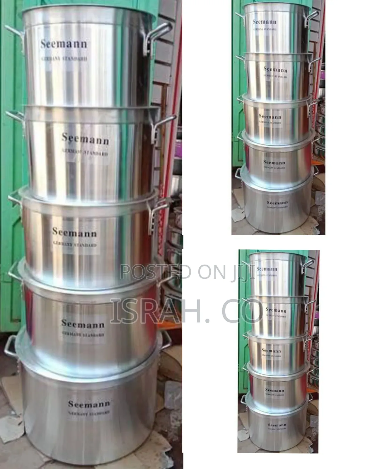 10 Piece Set of Heavy Duty Large Saucepans