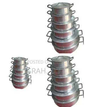 12 Pieces Set Of Aluminum Saucepans With Lids And Handles