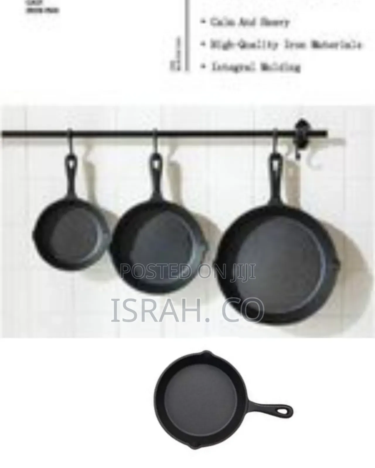 Pre-Seasoned Heavy Duty Cast Iron Skillet / Frying Pan - Multicolor