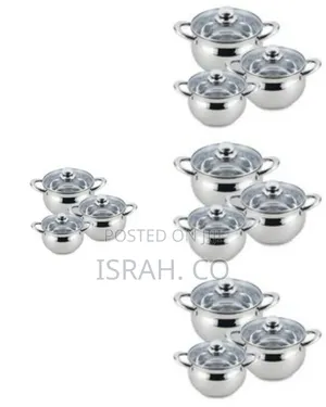 6 Pieces Set of Heavy Duty Stainless Steel Cookware Serving Dishes
