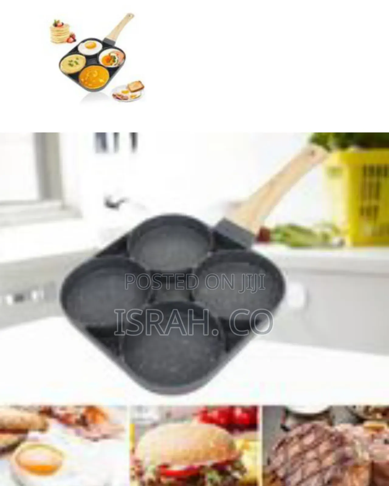 Multi-Compartment Non-Stick Frying Pan for Breakfast