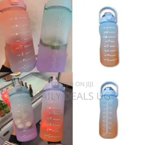 Motivational 2-Liter Gradient Water Bottle With Time Markers
