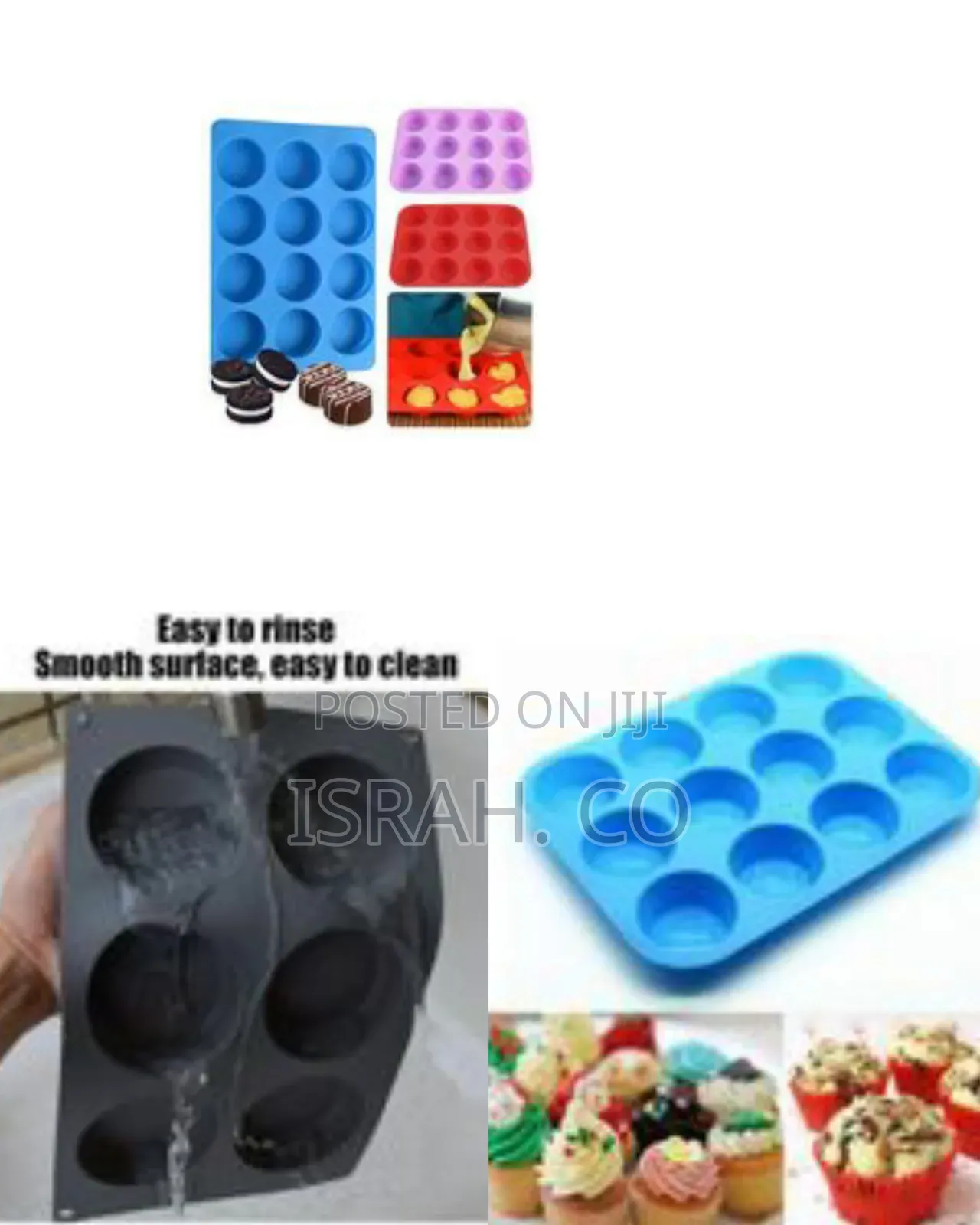 12-Cup Non-Stick Silicone Baking Pan for Muffins and Cupcakes