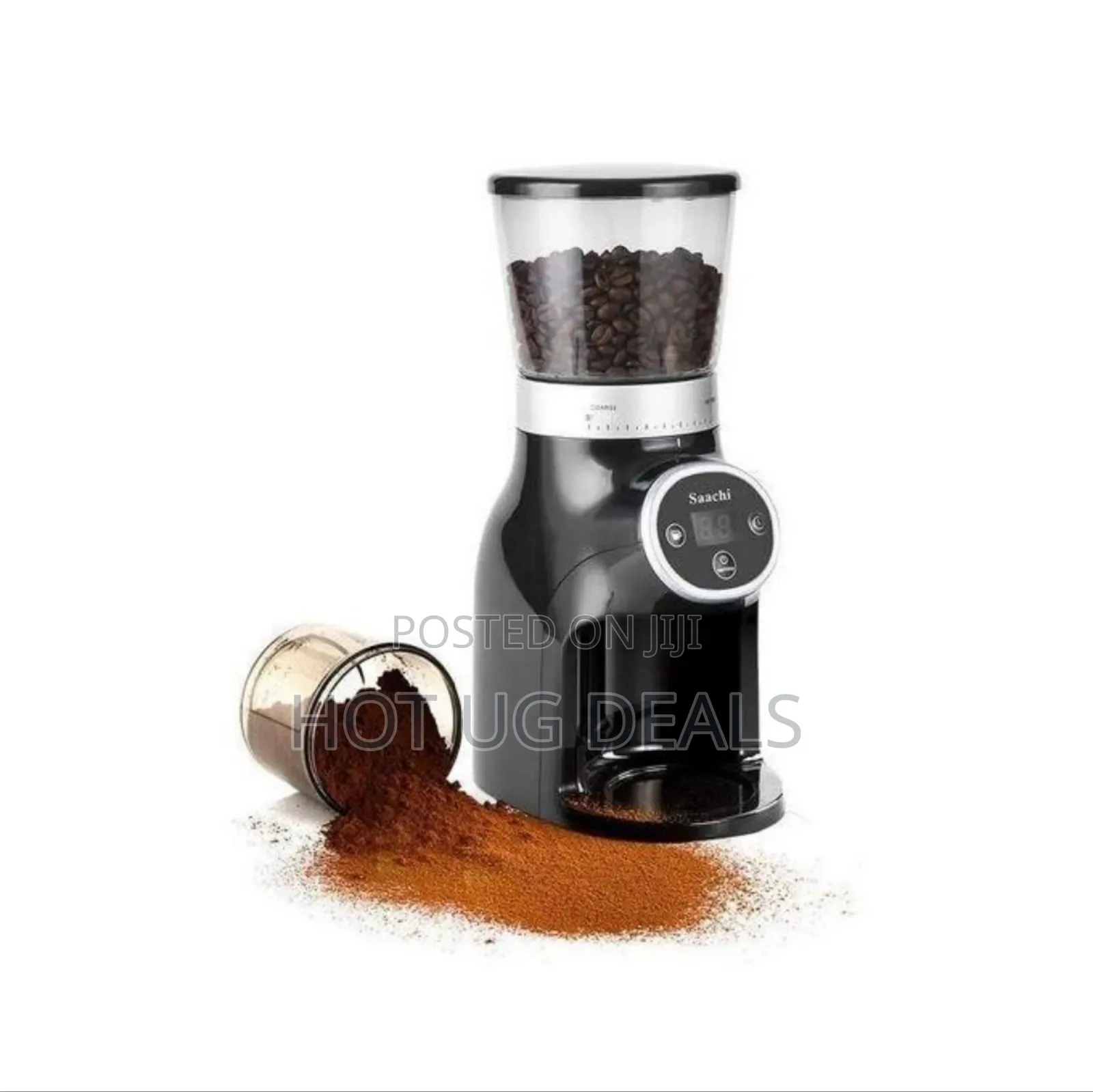 Saachi Electric Burr Coffee Grinder With Adjustable Settings