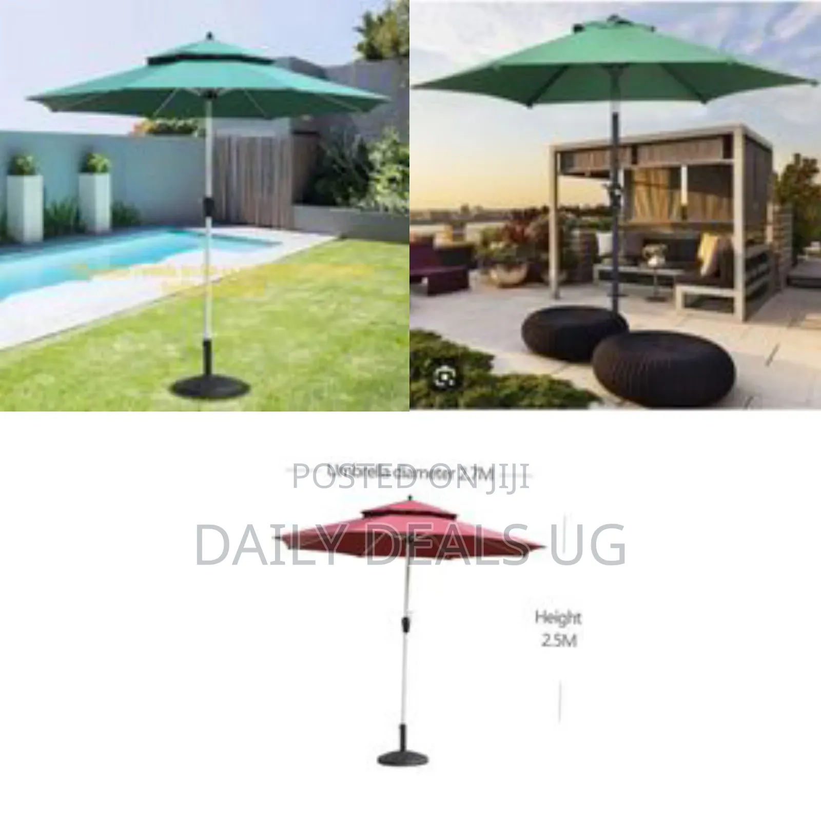 Double-Tiered Vented Patio Umbrella - Multicolor